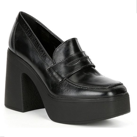 Free People Shoes - NEW Free People Zoe Leather Platform Penny Loafers
